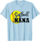 Softball Nana Cute Grandma Nana Of A Softball Player T-Shirt - T-Shirt | Light Blue