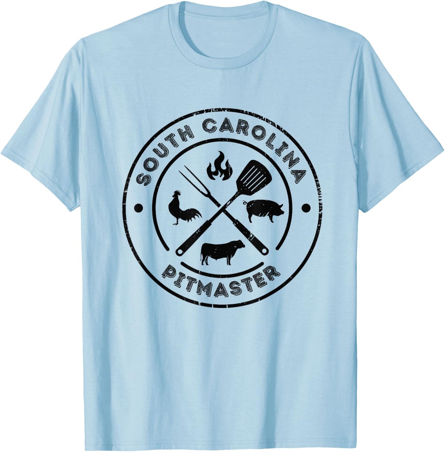 SOUTH CAROLINA Pitmaster BBQ Smoker Grilling Barbeque Master T-Shirt - T-Shirt | Light Blue