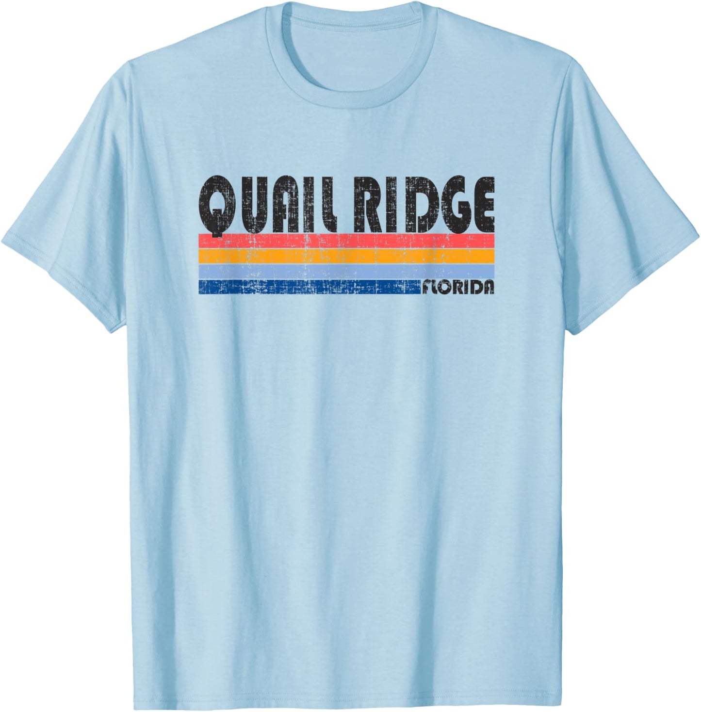 Vintage 70s 80s Style Quail Ridge, FL T-Shirt - T-Shirt | Light Blue