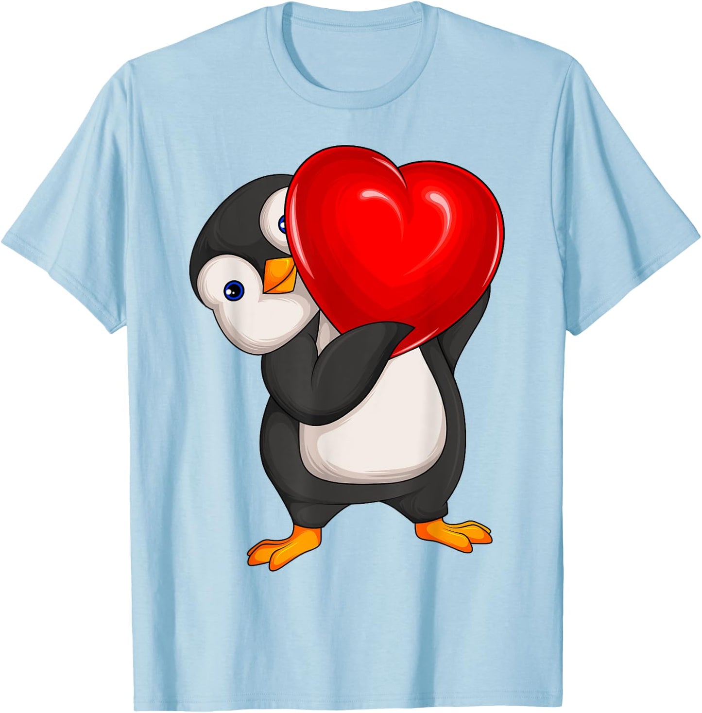 Penguin Women Girl Kids T-Shirt - T-Shirt | Light Blue