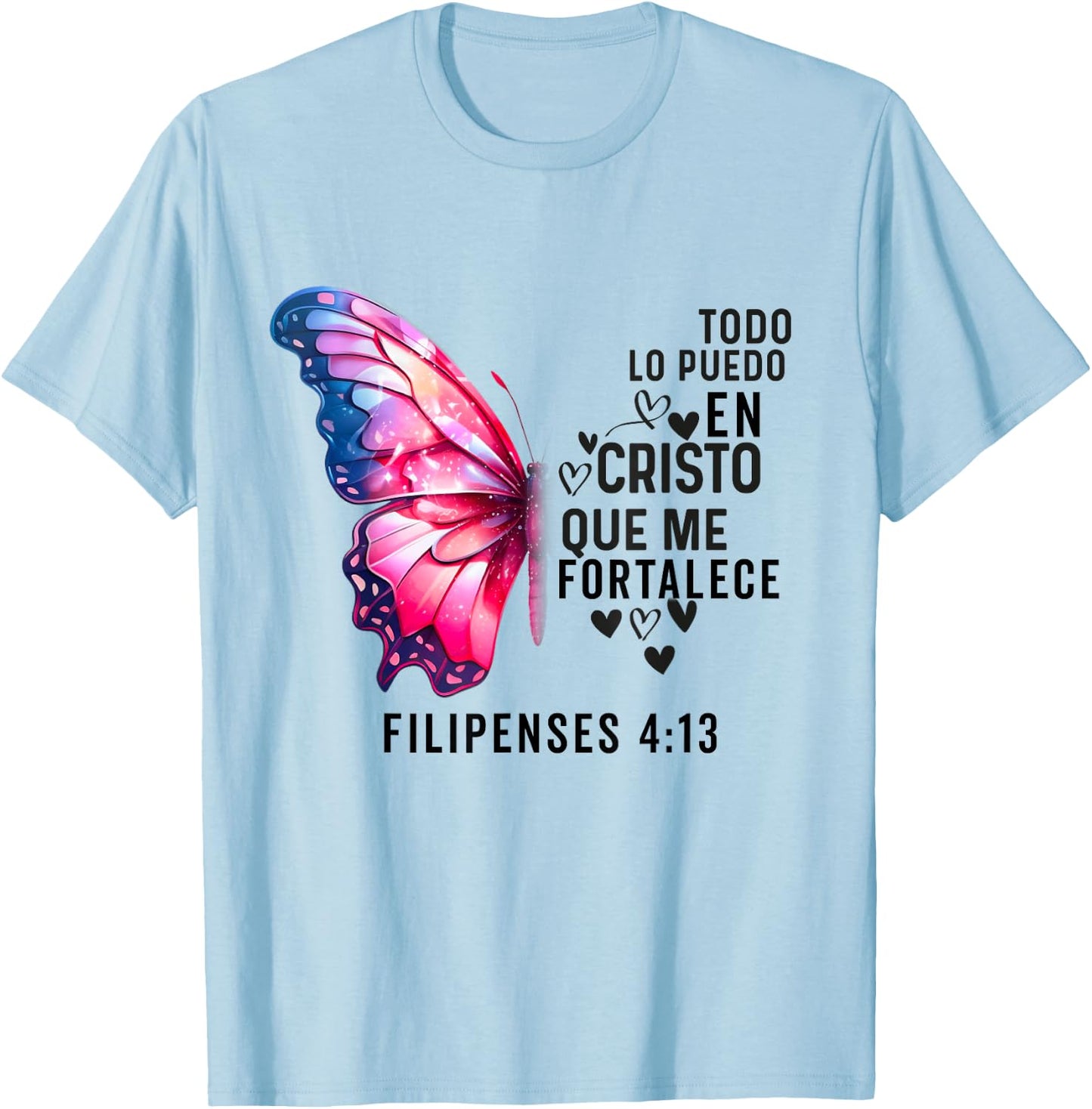 Camiseta Cristiana Para Mujer En Espanol Spanish Cristiano T-Shirt - T-Shirt | Light Blue