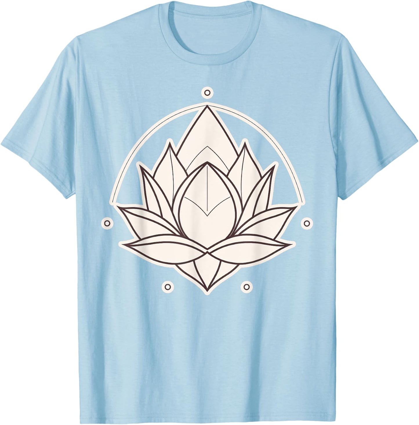 Spiritual Zen Lotus Flowers on simple Lotus Flower T-Shirt - T-Shirt | Light Blue