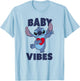 Disney Lilo & Stitch Baby Vibes Big Heart Lovely Portrait T-Shirt - T-Shirt | Light Blue