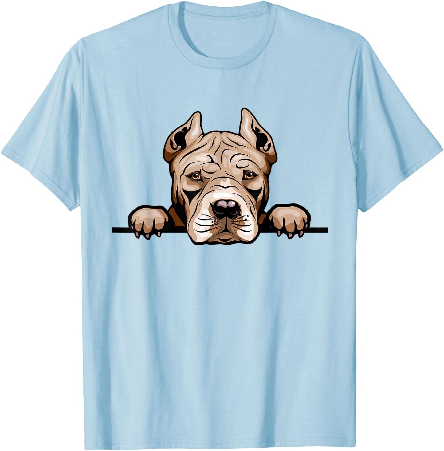 Pit Bull Dog Breed Popping Up Fun Pit Bull Owner T-Shirt - T-Shirt | Light Blue