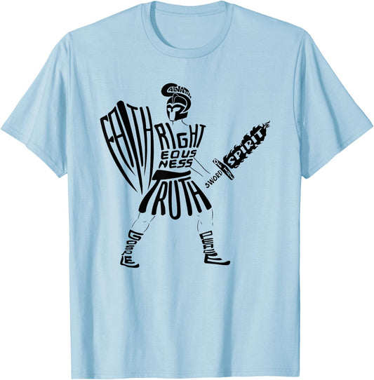 Armor Of God, Belt of Truth, Sword of the Spirit T-Shirt - T-Shirt | Light Blue