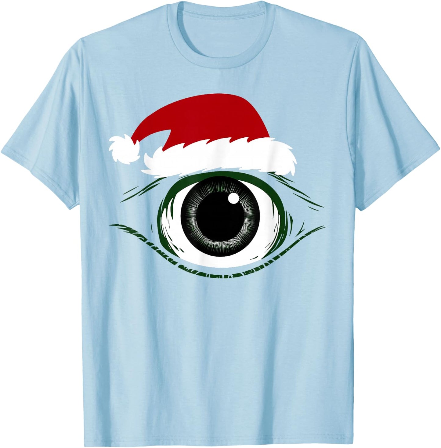 Funny Christmas Eyeball T-Shirt - T-Shirt | Light Blue