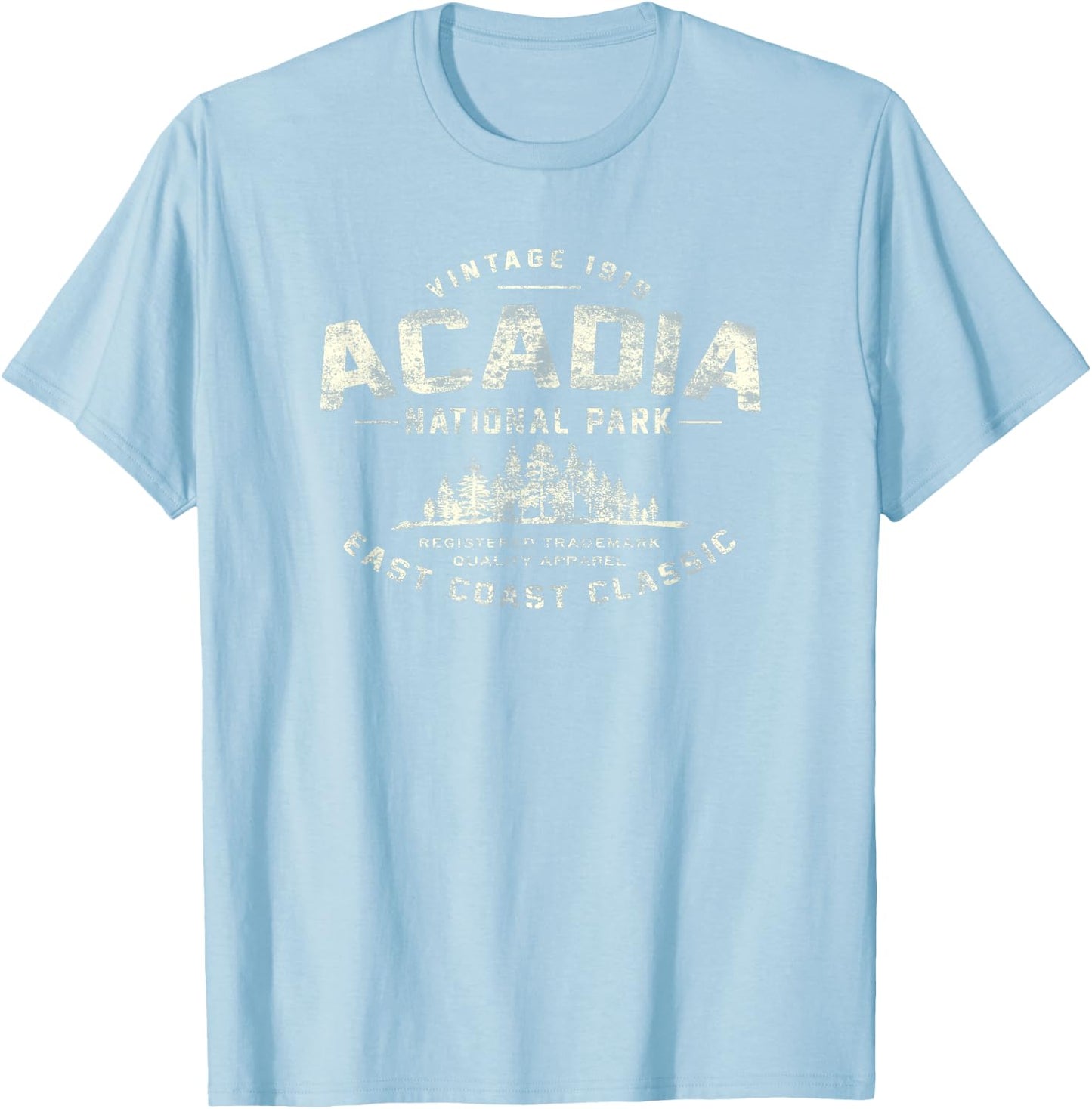 Acadia National Park Vintage T-Shirt - T-Shirt | Light Blue