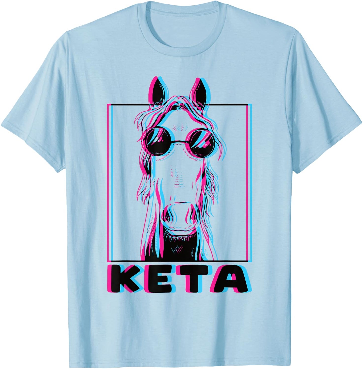 Funny Raver Animal Dj Party Festival Keta T-Shirt - T-Shirt | Light Blue