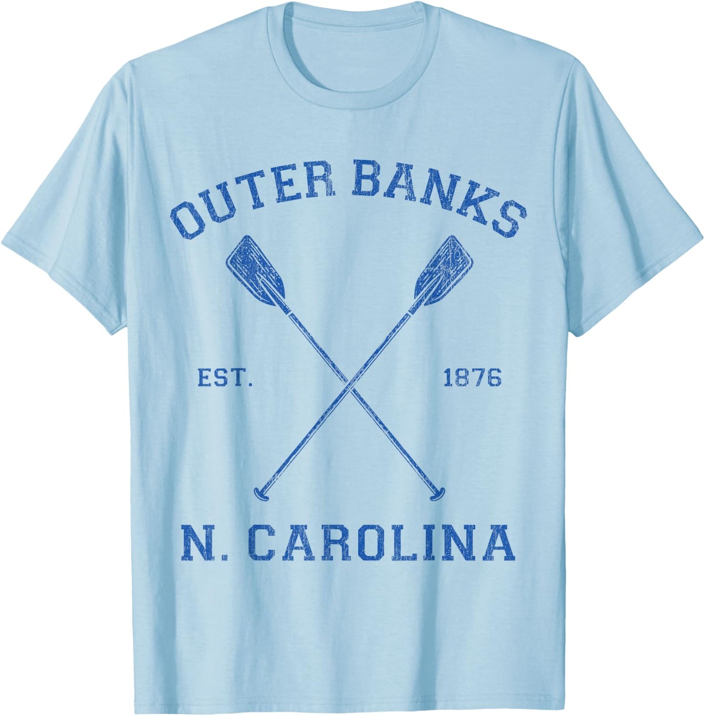 Vintage Outer Banks North Carolina Vacation T-Shirt - T-Shirt | Light Blue