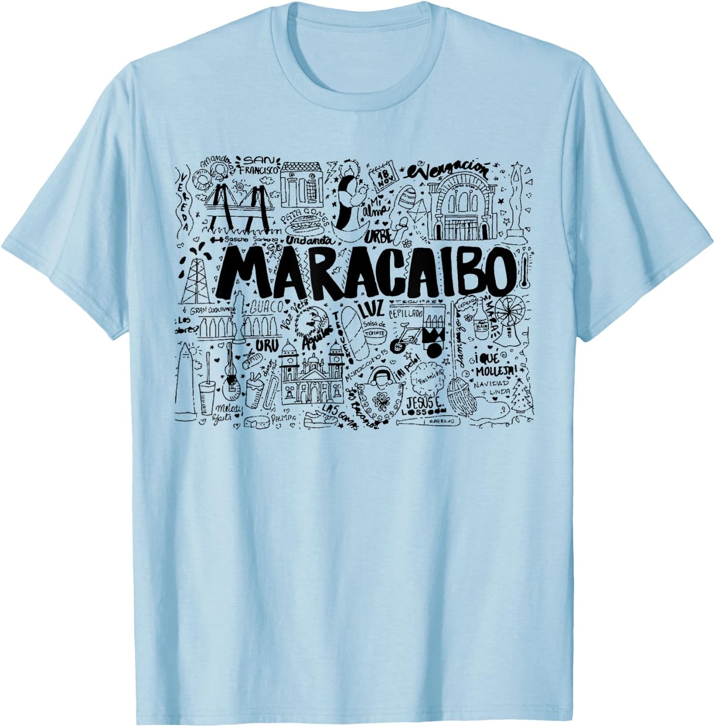 Maracaibo Venezuela - Que Molleja - Patacones - Mi Alma T-Shirt - T-Shirt | Light Blue