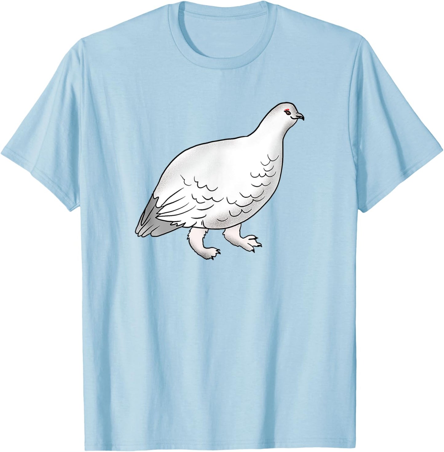 Kids Youth Teens Arctic Bird Rock Ptarmigan for Birds Lover T-Shirt - T-Shirt | Light Blue