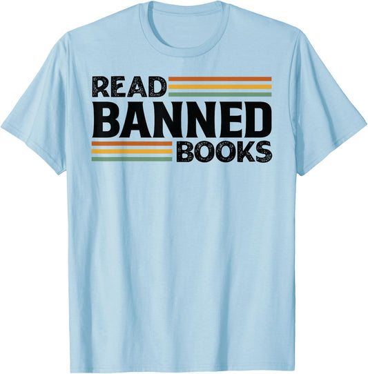 Read Banned Books T-Shirt - T-Shirt | Light Blue