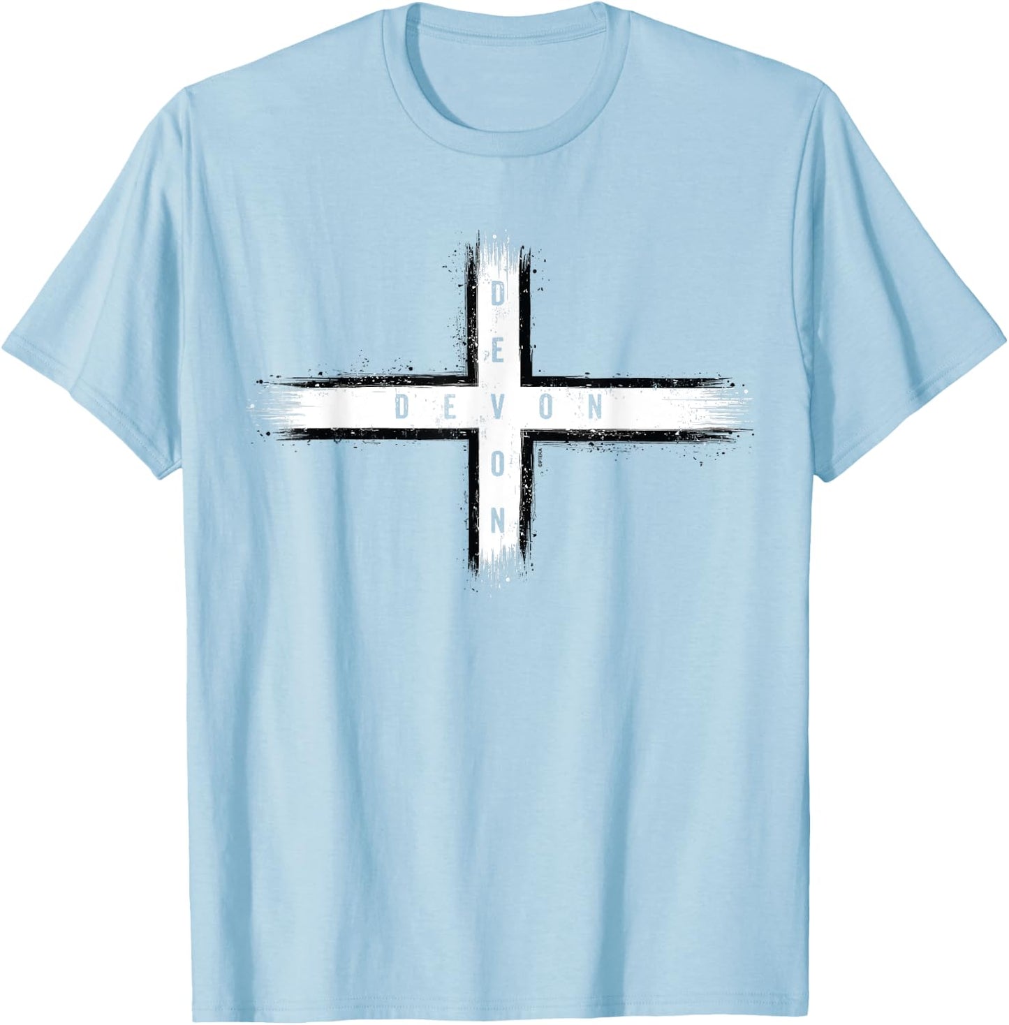 Vintage Devon Flag for Proud Devonian from Devon England T-Shirt - T-Shirt | Light Blue