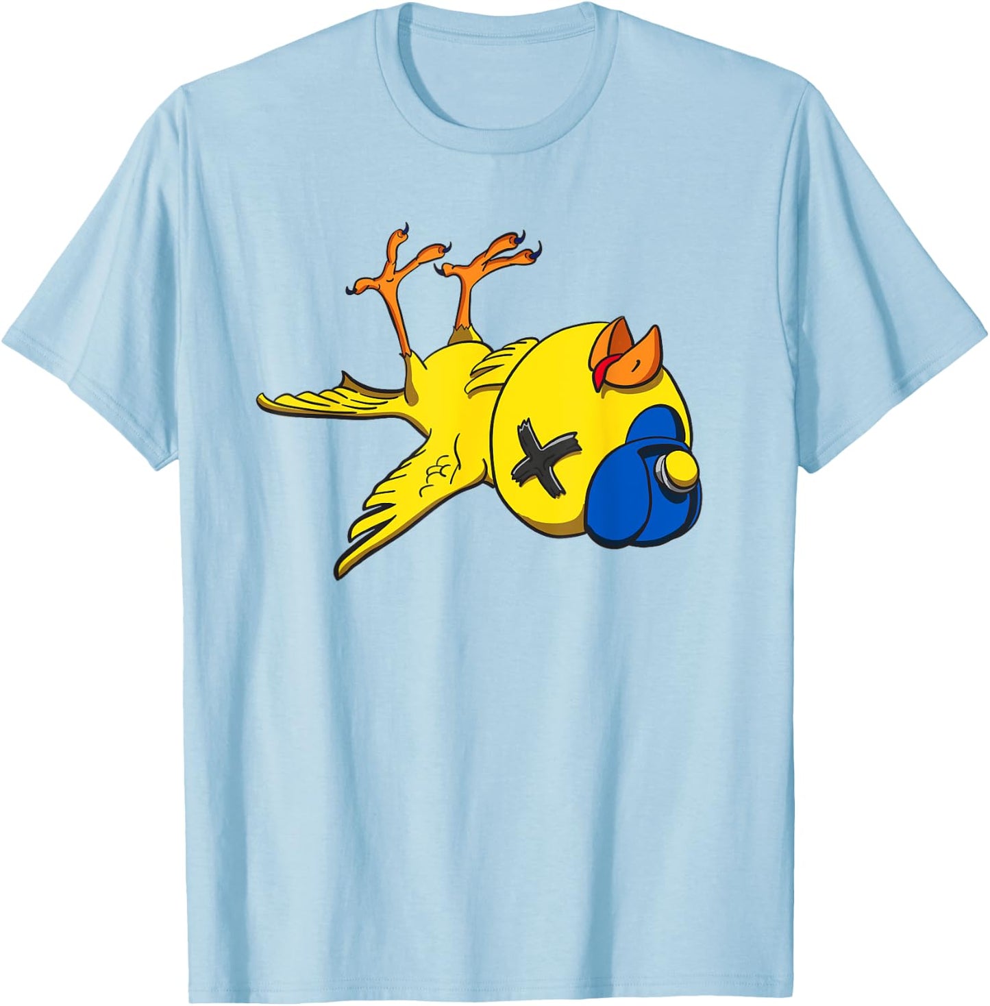 Canary in a Coal Mine Funny Bird & Miner Hard Hat T-Shirt - T-Shirt | Light Blue