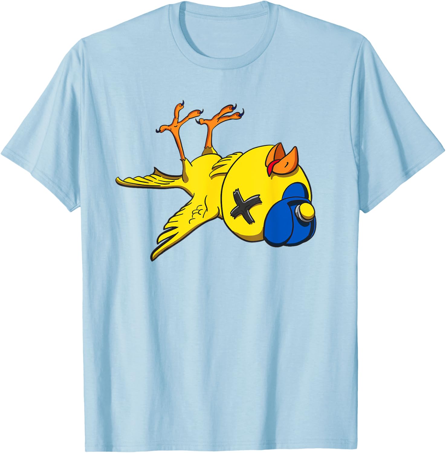 Canary in a Coal Mine Funny Bird & Miner Hard Hat T-Shirt - T-Shirt | Light Blue