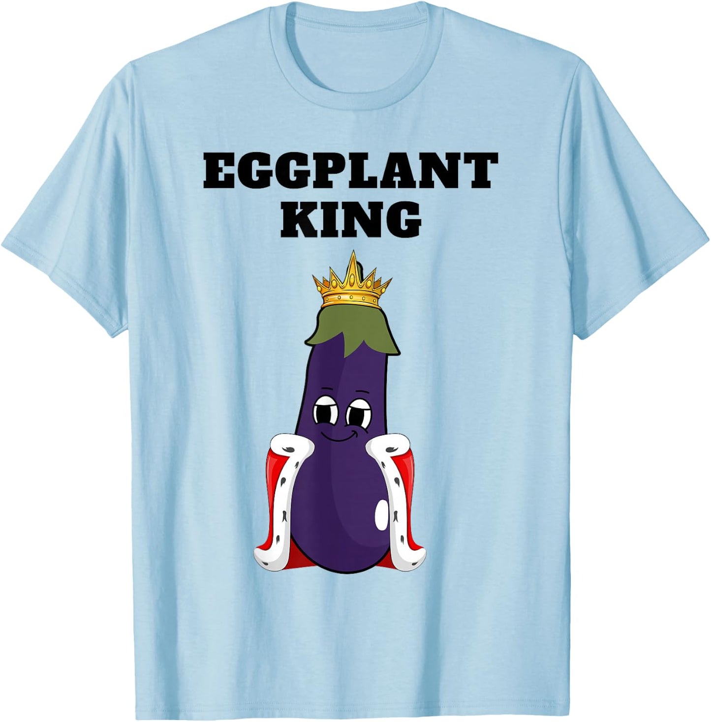 Eggplant King | Boys Eggplant Lover Design | Eggplant T-Shirt - T-Shirt | Light Blue
