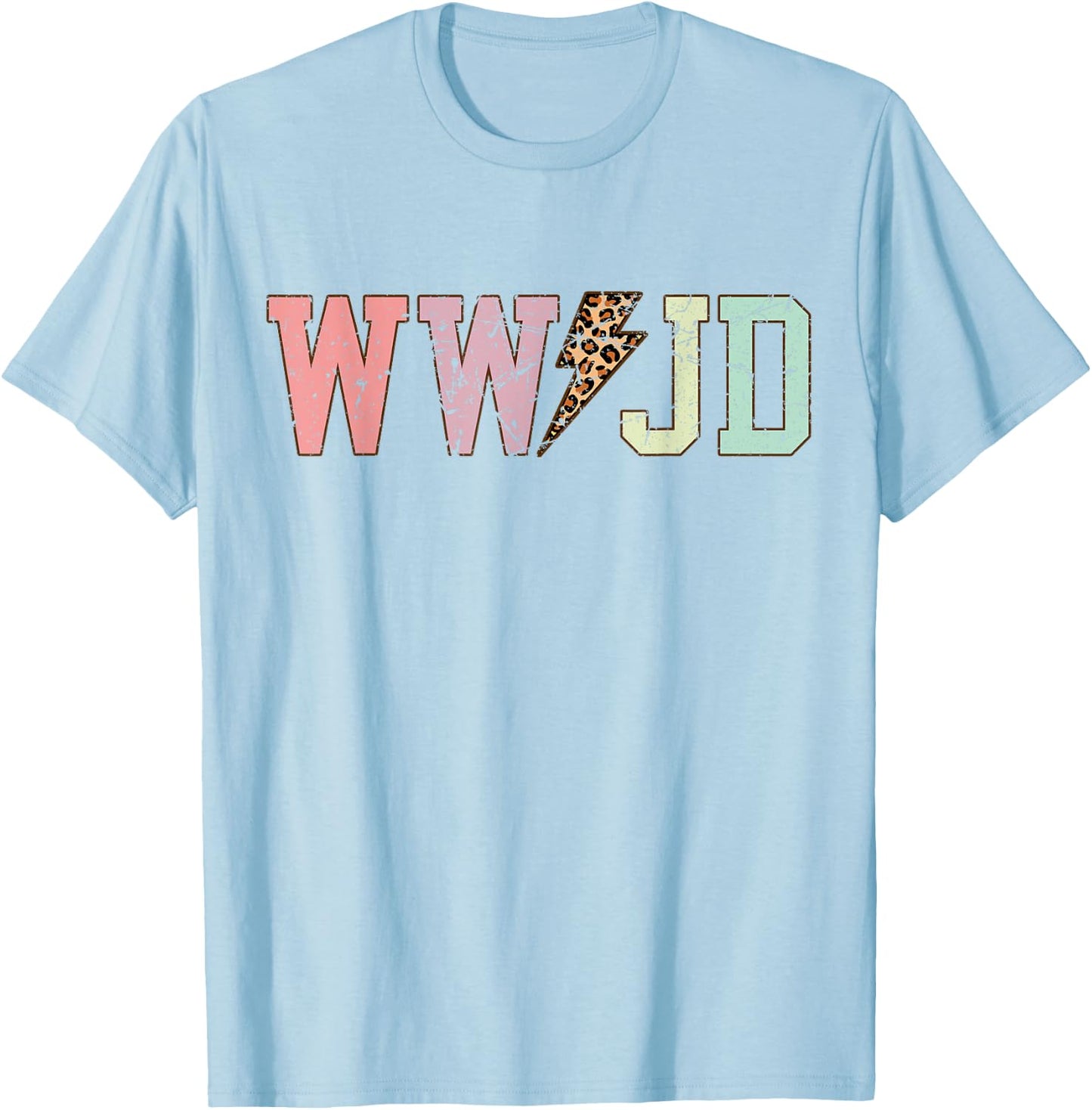 WWJD What Would Jesus Do Christian Bible Faith Vintage Cute T-Shirt - T-Shirt | Light Blue