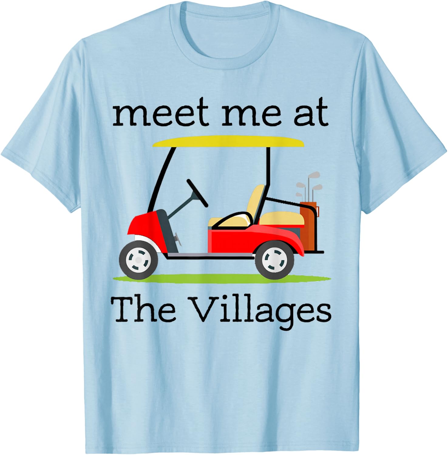 The Villages Florida Retirement Golf T-Shirt - T-Shirt | Light Blue