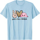 Girls Kids Peace Love Meme Blobfish Lover T-Shirt - T-Shirt | Light Blue