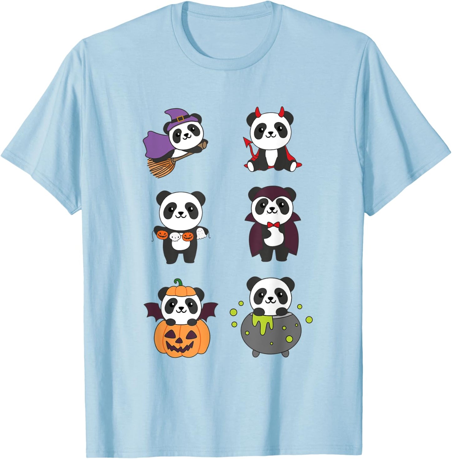 Panda Halloween Costume Pandas Halloween T-Shirt - T-Shirt | Light Blue