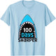 100 Days Sharper Boys Shark 100th Day of School T-Shirt - T-Shirt | Light Blue