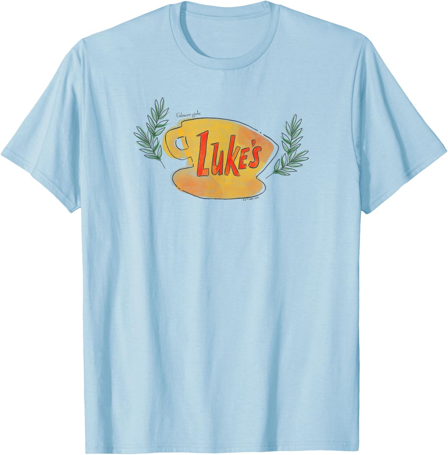 Gilmore Girls - Luke Coffee Cup T-Shirt - T-Shirt | Light Blue