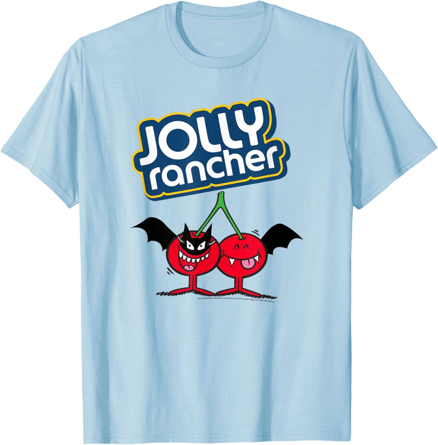 Jolly Rancher Halloween Bat Costume Cherry Logo T-Shirt - T-Shirt | Light Blue