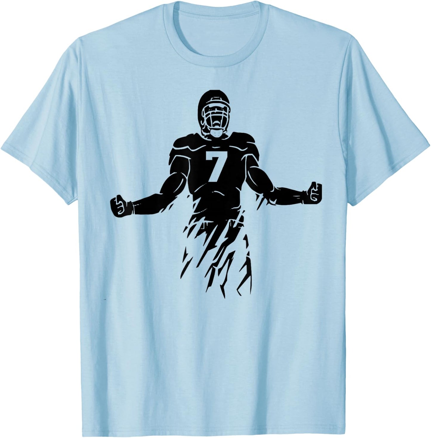 Football Number 7, My Favorite Football Players Number T-Shirt - T-Shirt | Light Blue