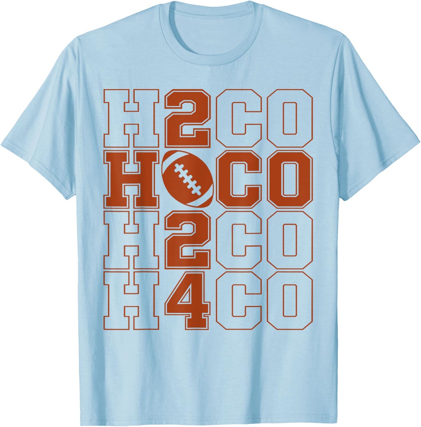 Hoco 2024 Football Funny Homecoming Football 2024 T-Shirt - T-Shirt | Light Blue