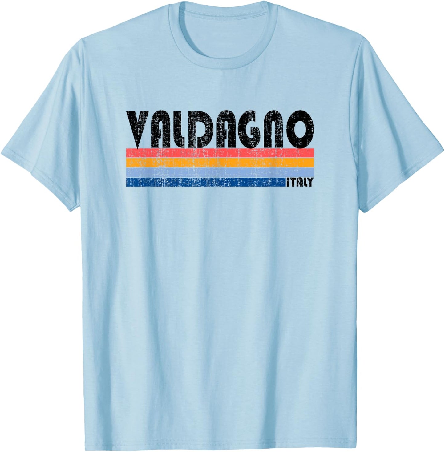 Valdagno, Italy Retro 70s 80s Style T-Shirt - T-Shirt | Light Blue