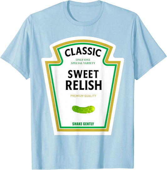 Sweet Relish Halloween 2024 Costume Matching Mustard Ketchup T-Shirt - T-Shirt | Light Blue