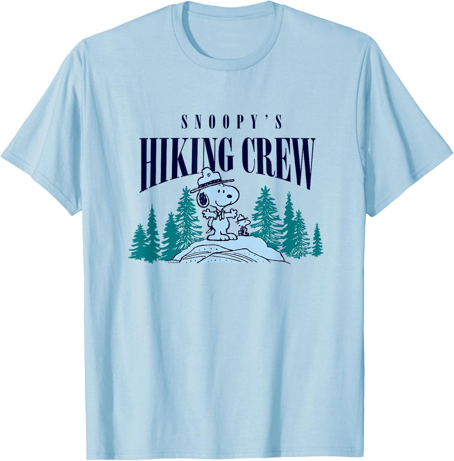 Peanuts - Snoopy Hiking Crew T-Shirt - T-Shirt | Light Blue
