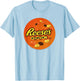 Reese's Women's Grey Classic Reese's Pieces Candy Centered Design T-Shirt - T-Shirt | Light Blue