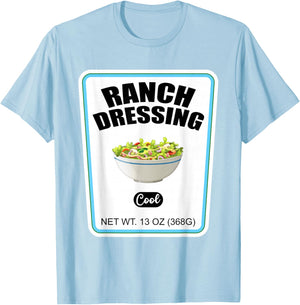 Halloween Matching Costume Ranch Dressing Bottle Label T-Shirt - T-Shirt | Light Blue
