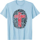 Christian Cross Fingerprint of Christ T-Shirt - T-Shirt | Light Blue