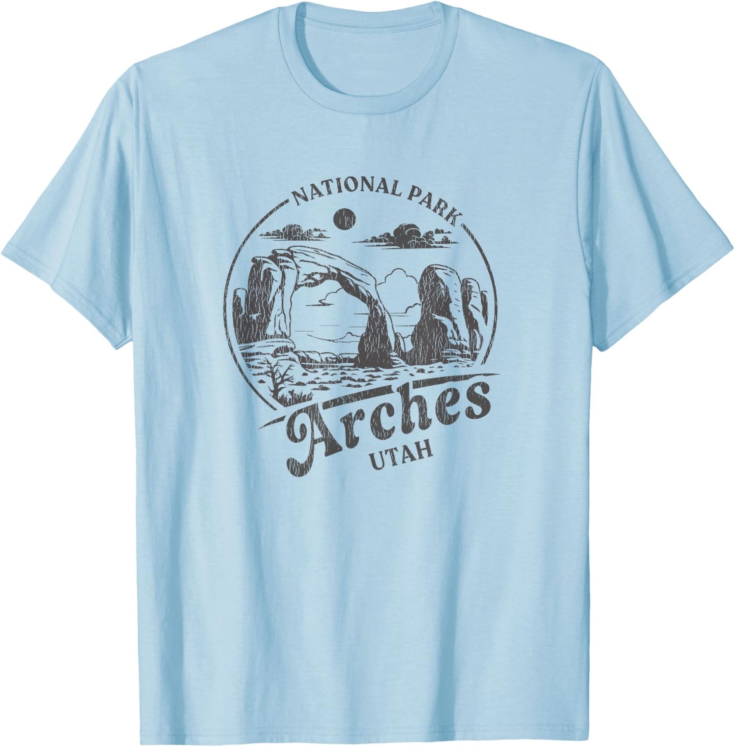 Arches Utah National Park T-Shirt - T-Shirt | Light Blue