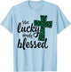 Leopard Shamrock Not Lucky Simply Blessed St. Patrick's Day T-Shirt - T-Shirt | Light Blue