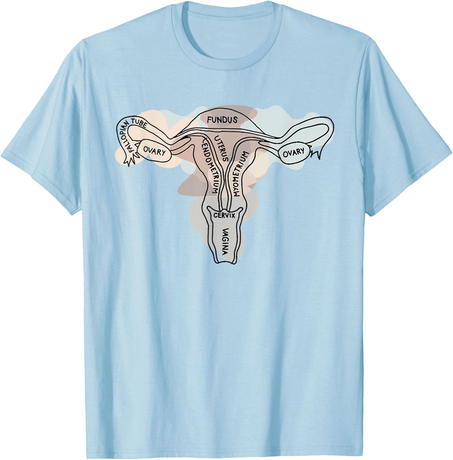 Gynecology Gynecologist Endometriosis OBGYN Uterus Anatomy T-Shirt - T-Shirt | Light Blue