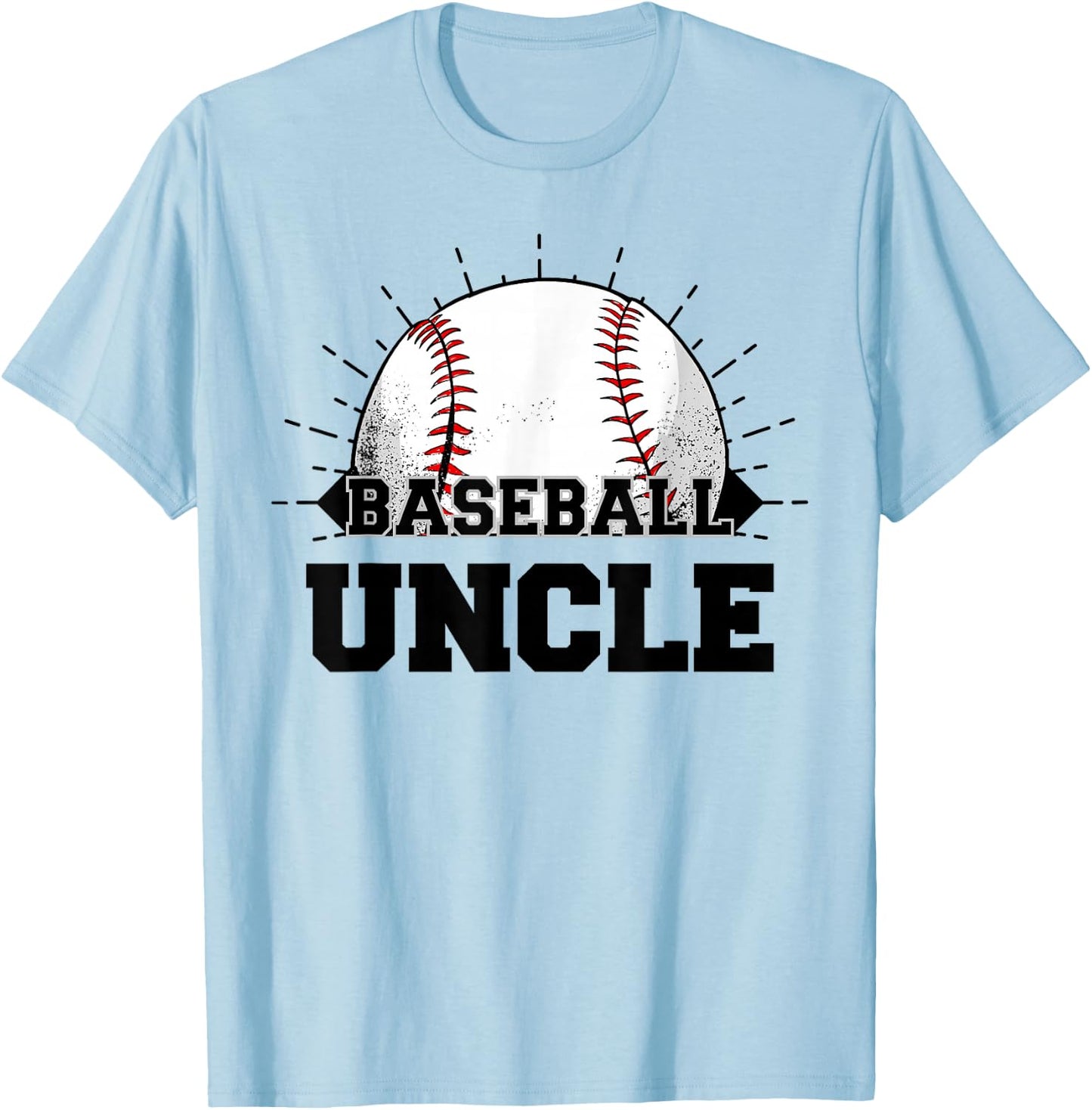 Game Day Baseball Uncle T-Shirt - T-Shirt | Light Blue