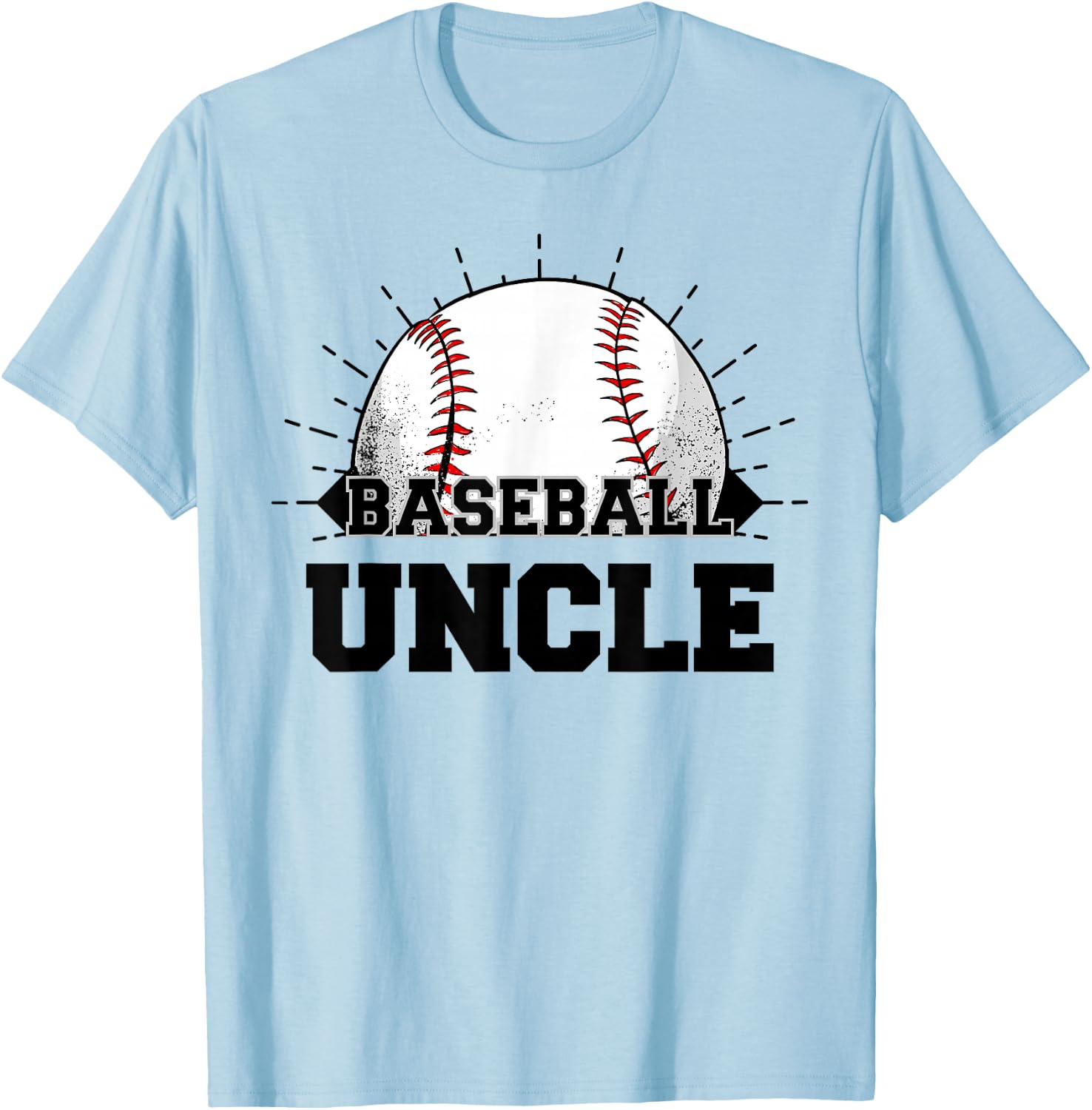 Game Day Baseball Uncle T-Shirt - T-Shirt | Light Blue
