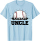 Game Day Baseball Uncle T-Shirt - T-Shirt | Light Blue
