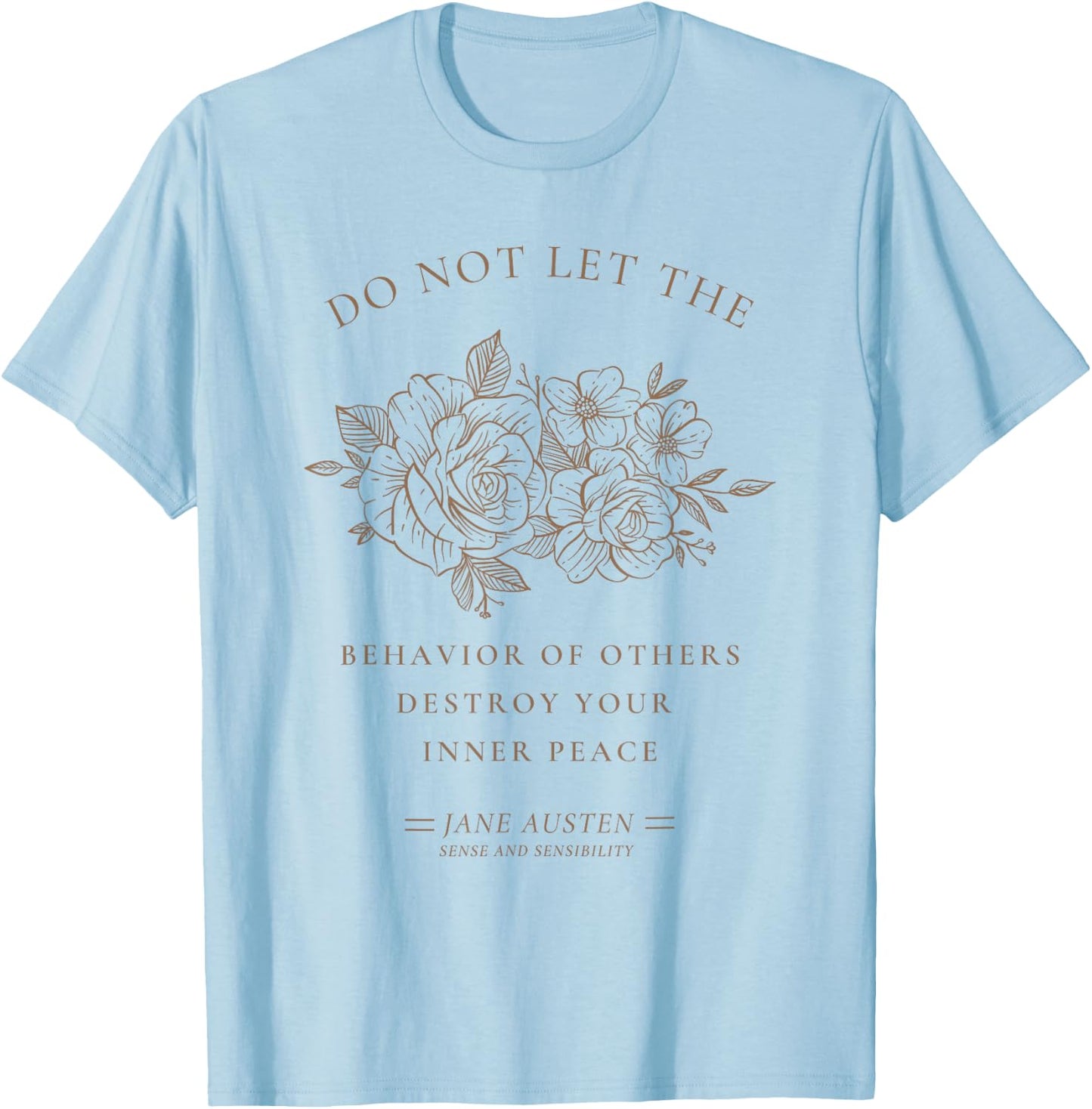 Jane Austen Sense and Sensibility Bookish Bookworm Novel T-Shirt - T-Shirt | Light Blue
