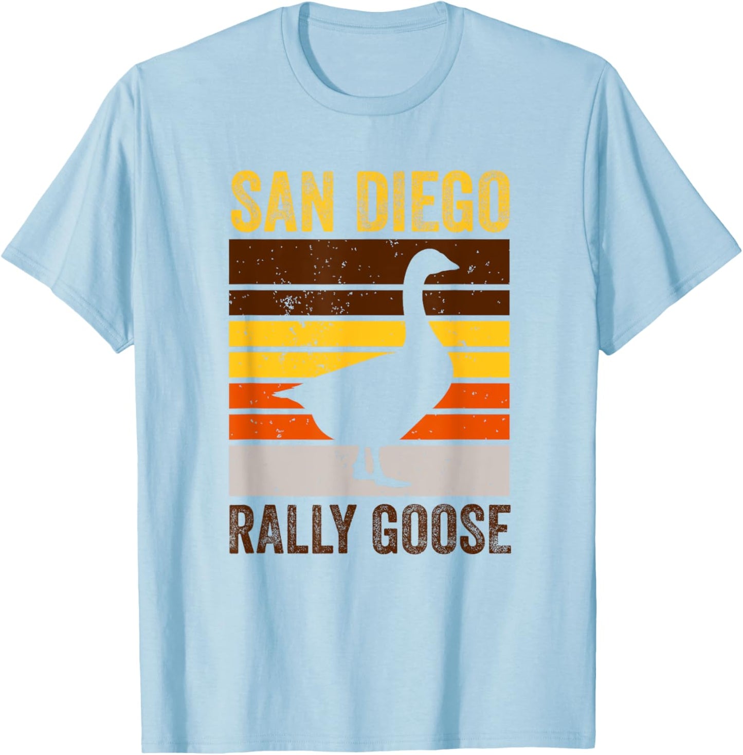 San Diego Rally Goose Funny Meme Bird Feathers Geese Fowl T-Shirt - T-Shirt | Light Blue