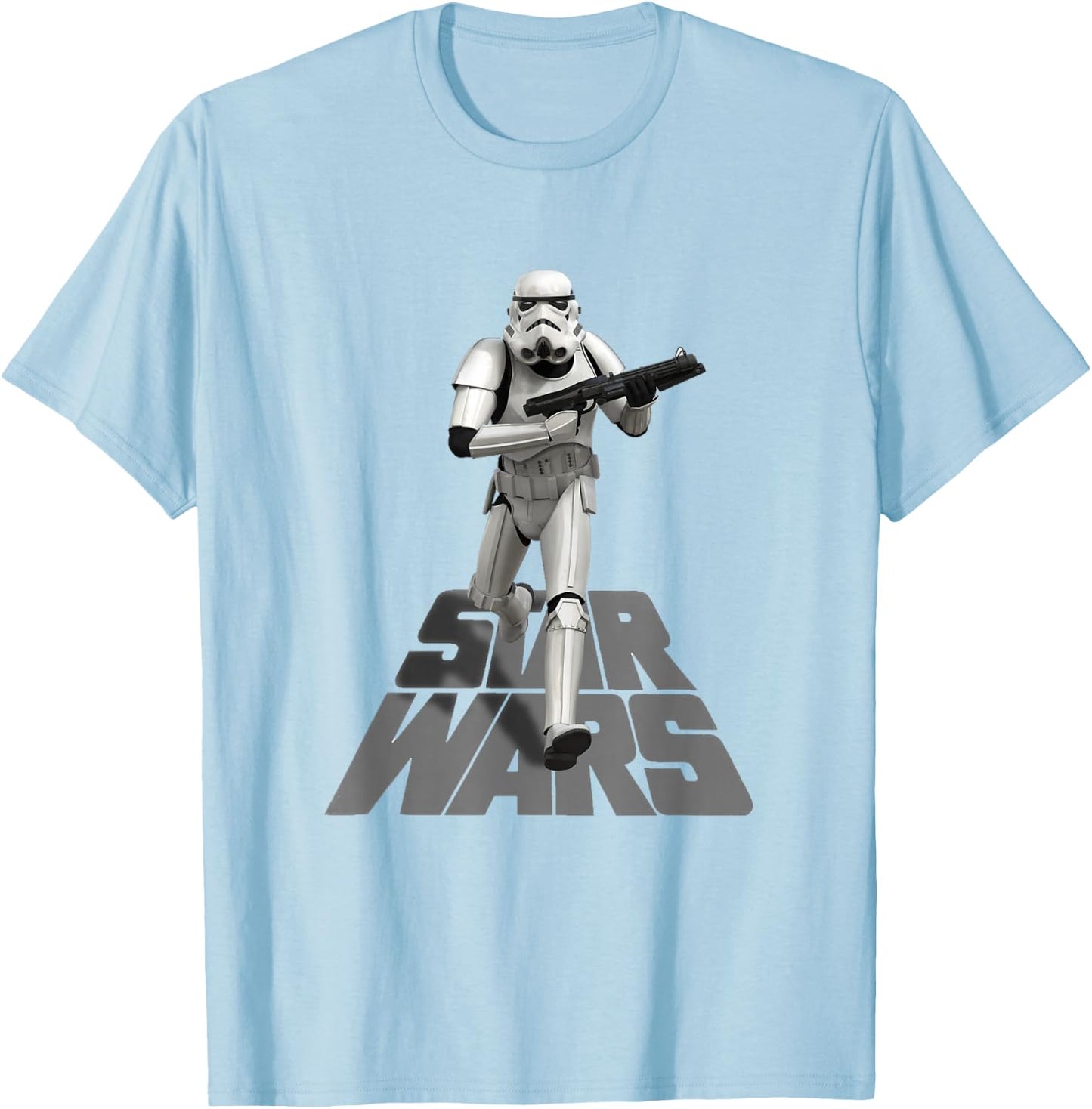 Star Wars Classic Imperial Stormtrooper Running Poster T-Shirt - T-Shirt | Light Blue