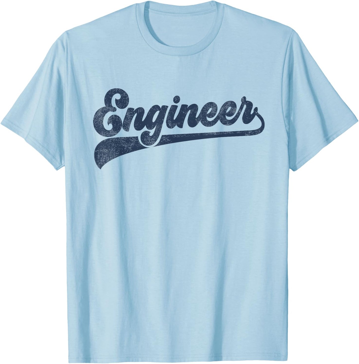 Engineer Cute Vintage Graphic T-Shirt - T-Shirt | Light Blue
