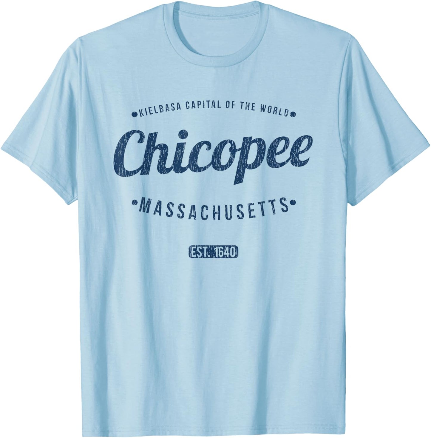 Chicopee Massachusetts Retro Vintage Souvenir MA Chicopee T-Shirt - T-Shirt | Light Blue