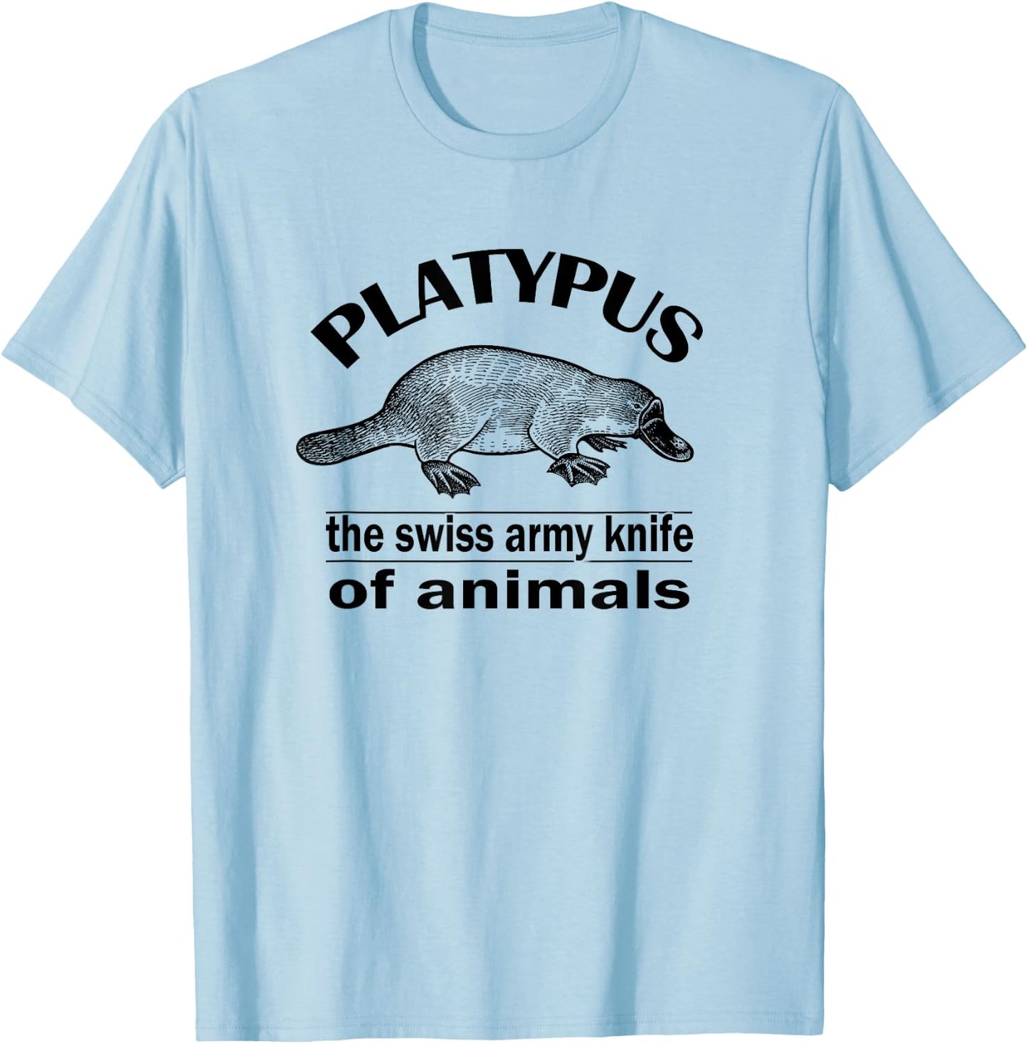 Retro Vintage Swiss Army Knife Platypus Lover T-Shirt - T-Shirt | Light Blue
