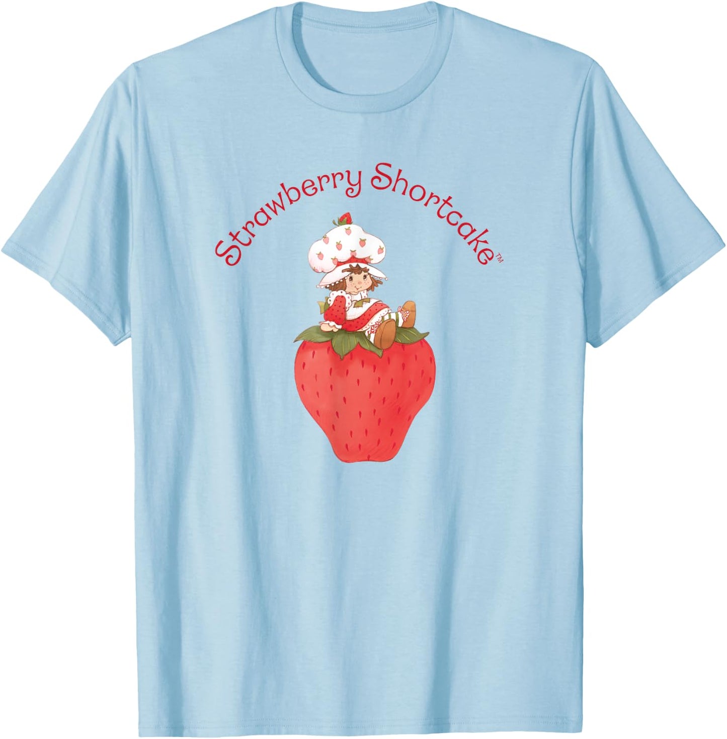 Strawberry Shortcake Berry Cute Vintage Strawberry Logo T-Shirt - T-Shirt | Light Blue