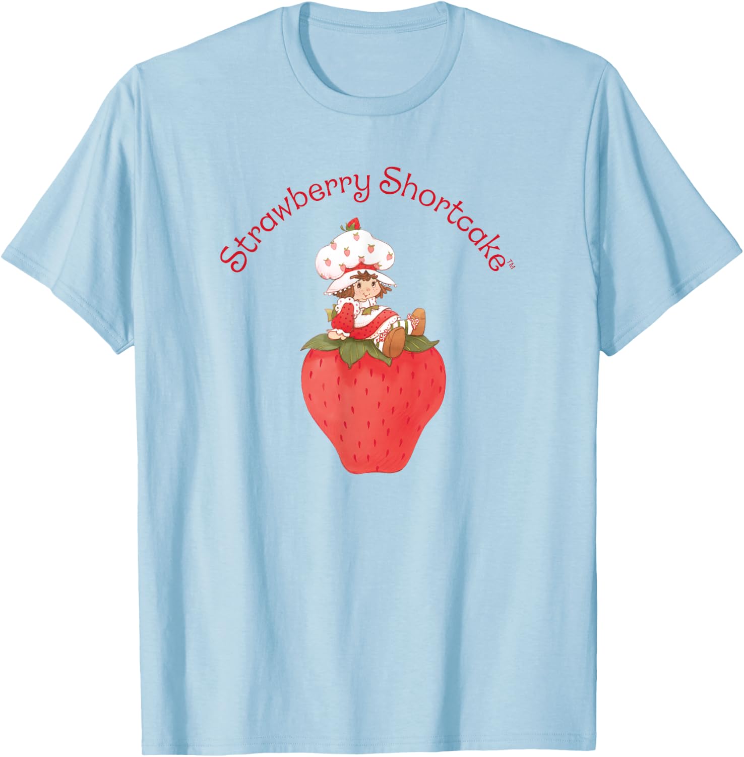 Strawberry Shortcake Berry Cute Vintage Strawberry Logo T-Shirt - T-Shirt | Light Blue