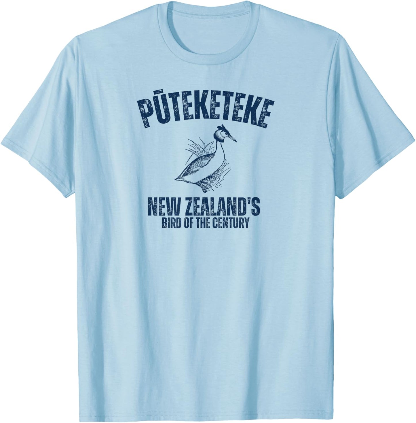 Puteketeke New Zealand’s Bird of the Century T-Shirt - T-Shirt | Light Blue